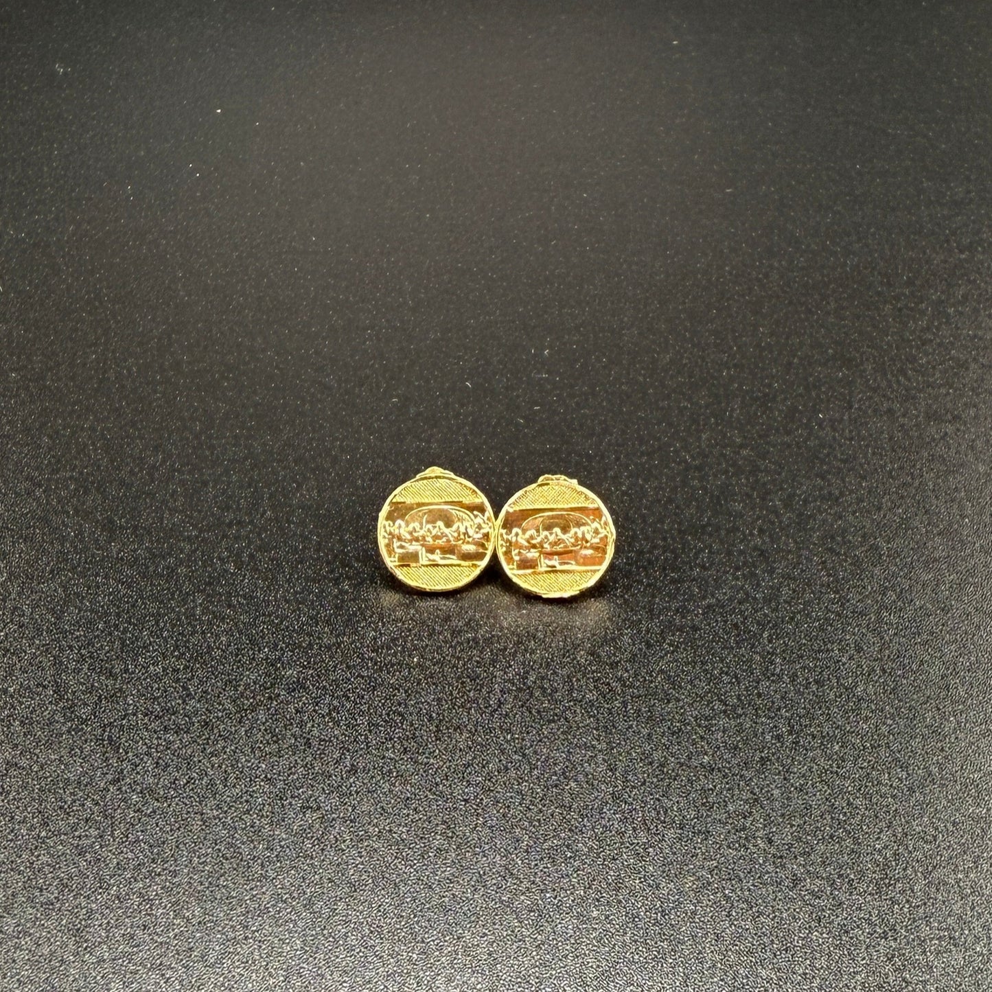 14k last supper earrings