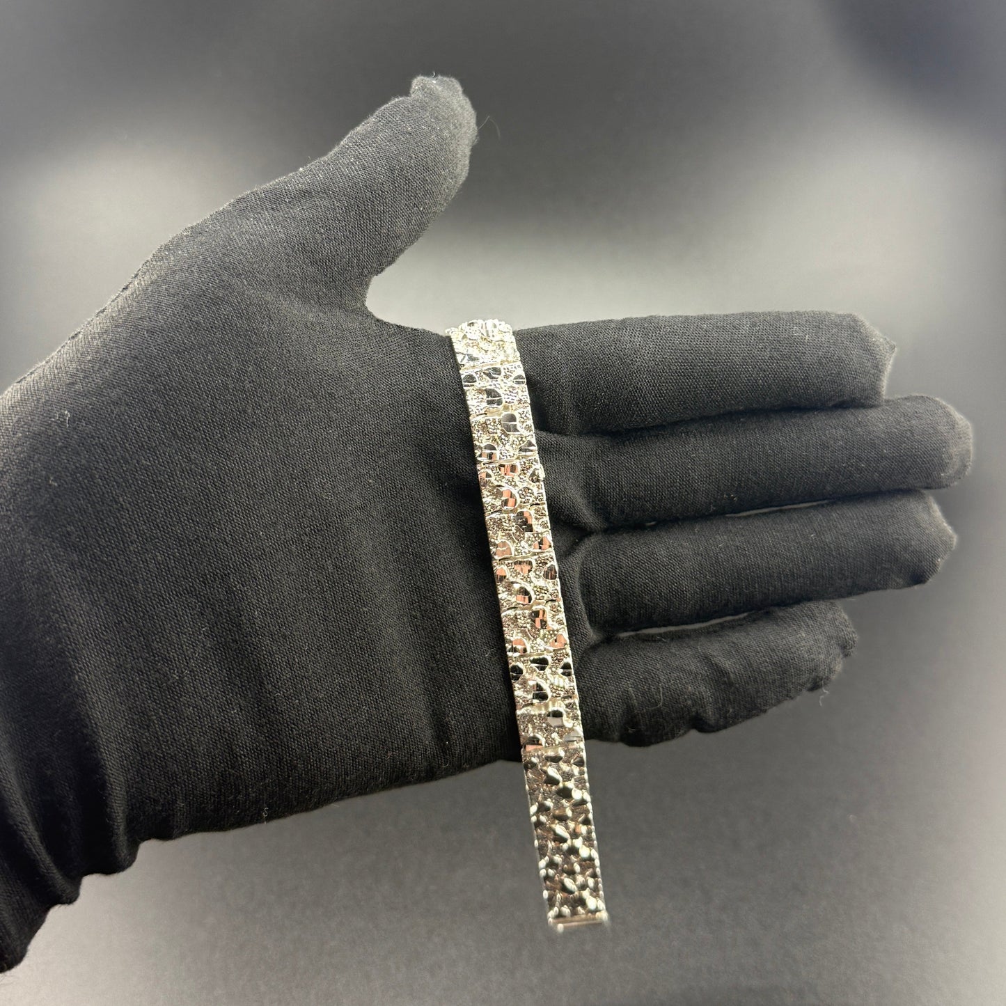 .925 silver nugget bracelet