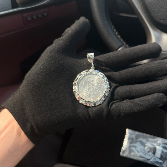 .925 silver centanario with nugget bezel